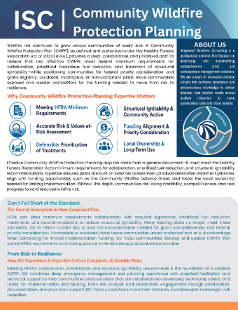 Comunity Wildfire Protection Planning